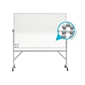 Ghent Hygienic Porcelain Mobile Dry-Erase Whiteboard, Aluminum Frame, 4 x 6 (ARM4M446)