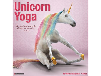 2022 Willow Creek Unicorn Yoga 12 x 12 Monthly Wall Calendar (19917)