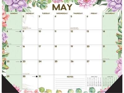 2022 Willow Creek Succulent 17 x 22 Monthly Desk Pad Calendar (22160)