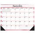 2022 Willow Creek Watercolor Stripes 17 x 22 Monthly Desk Pad Calendar (23150)