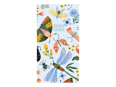 2022-2023 Willow Creek Butterflies and Floral 3.5 x 6.5 Monthly Planner, Multicolor (22368)