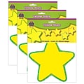 Teacher Created Resources Yellow Stars Accents, 30 Per Pack, 3 Packs (TCR4591-3)