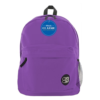 UPC 764608010570 product image for Bazic Classic Backpack 17 Purple (BAZ1057), Polyester | Quill | upcitemdb.com