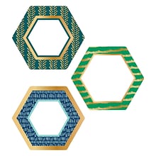Carson Dellosa Education One World Hexagons with Gold Foil Cut-Outs, 36 Per Pack, 3 Packs (CD-120591