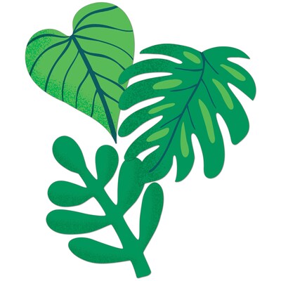 Carson Dellosa Education One World Tropical Leaves Extra Large Cut-Outs, 12 Per Pack, 3 Packs (CD-12