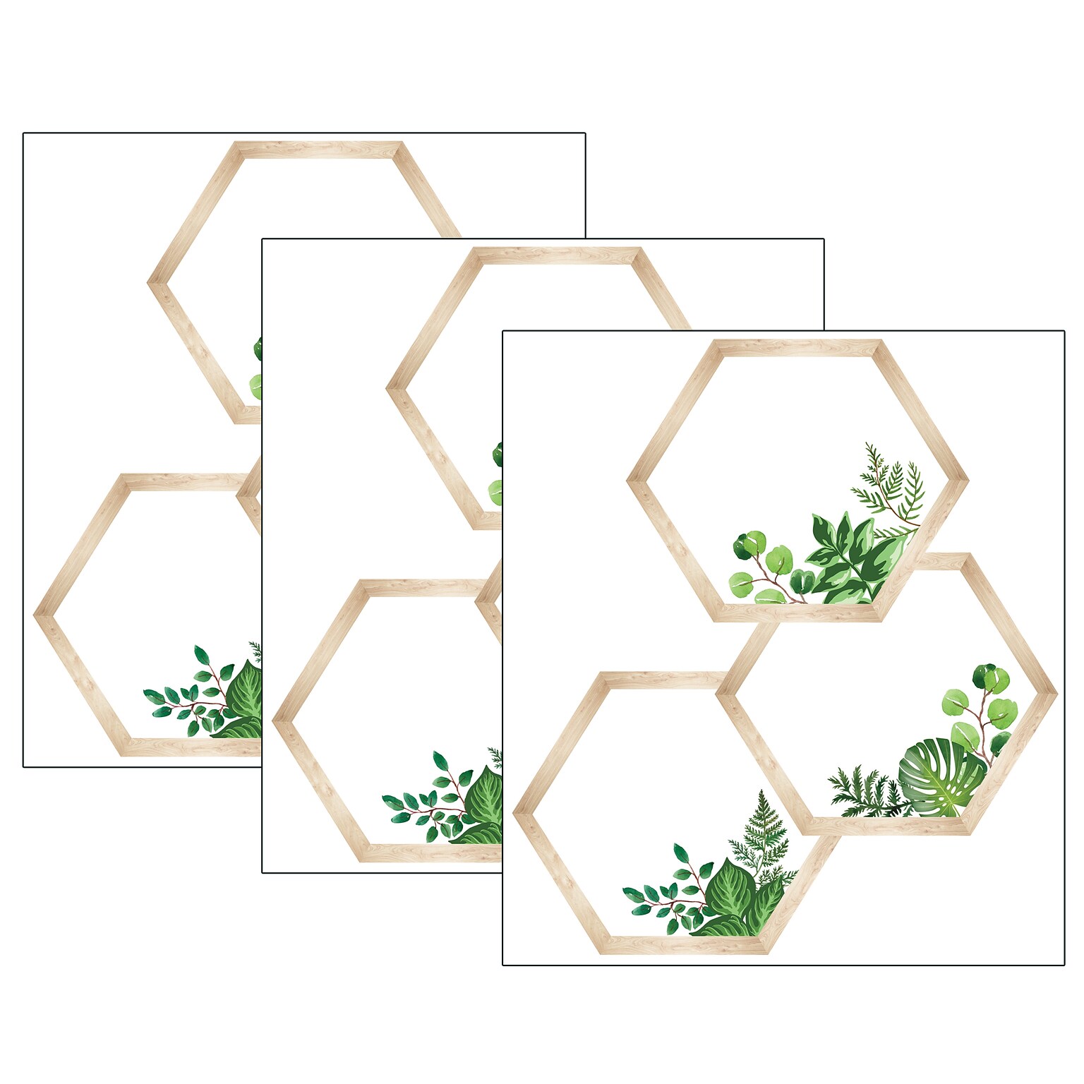 Schoolgirl Style™ Simply Boho Hexagons Cut-Outs, 36 Per Pack, 3 Packs (CD-120612-3)