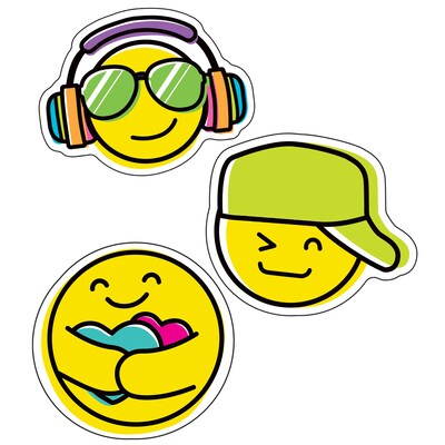 Carson Dellosa Education Kind Vibes Smiley Faces Cut-Outs, 36 Per Pack, 3 Packs (CD-120616-3)