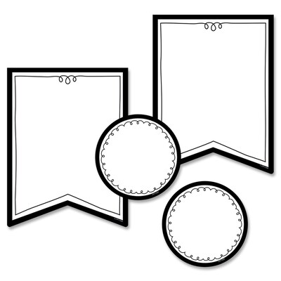 Creative Teaching Press Pennants 6 Inch Designer Cut-Outs, 48 Per Pack, 3 Packs (CTP10160-3)