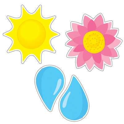 Creative Teaching Press Farm Friends Sunny Blooms 6" Designer Cut-Outs, 36 Per Pack, 3 Packs (CTP10229-3)
