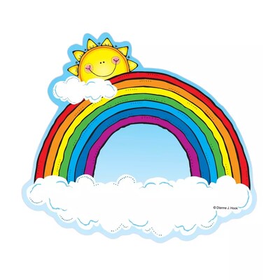 D.J. Inkers Rainbows Cut-Outs, 36 Per Pack, 3 Packs (DJ-620024-3)