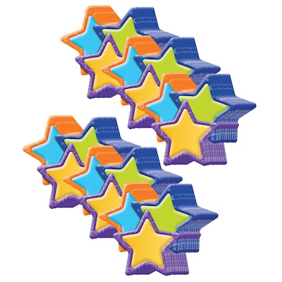 Eureka Color My World Stars Assorted Paper Cut Outs, 36 Per Pack, 6 Packs (EU-841005-6)