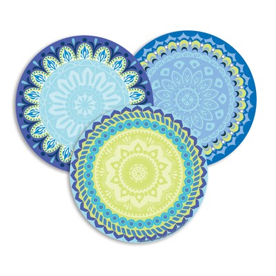 Eureka Blue Harmony Assorted Round Paper Cut Outs, 36 Per Pack, 6 Packs (EU-841355-6)