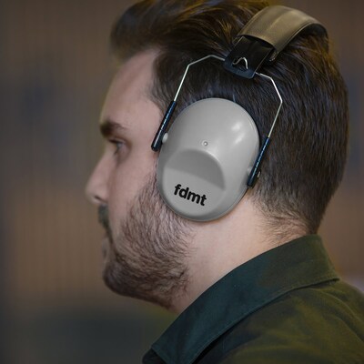 FDMT Noise Canceling Over-Ear Protective Earmuffs, Gray (MNO4063200)