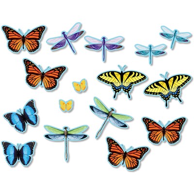North Star Teacher Resources Bulletin Board Accents, Butterflies & Dragonflies, 64 Pieces Per Pack, 6 Packs (NST3213-6)