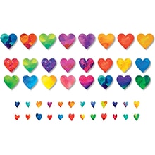 North Star Teacher Resources Watercolor Hearts Accents, 48 Per Pack, 6 Packs (NST3215-6)