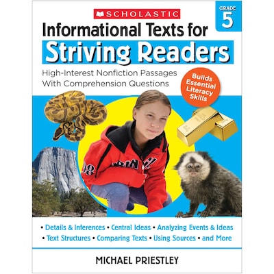Scholastic Teacher Resources Informational Texts for Striving Readers, Blue, Grade 5 (SC-708299)