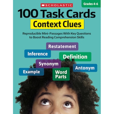 Scholastic 100 Task Cards: Context Clues, Multi, Grade 4-6 (SC-860317)