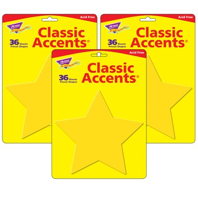 TREND Rising Star Classic Accents, 36 Per Pack, 3 Packs (T-10038-3)