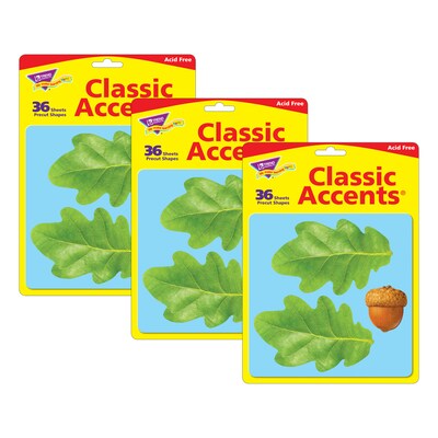TREND Oak Leaves & Acorns Classic Accents, 108 Per Pack, 3 Packs (T-10097-3)