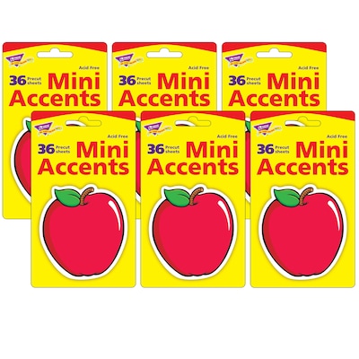 TREND Apple Mini Accents, 36 Per Pack, 6 Packs (T-10501-6)
