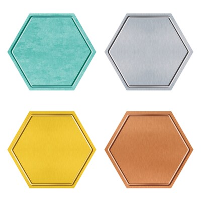 TREND I ? Metal™ Hexagons Classic Accents Variety Pack, 36 Per Pack, 3 Packs (T-10643-3)