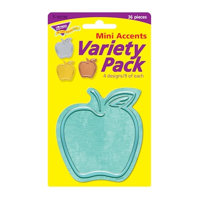 TREND I ? Metal™ Apples Mini Accents Variety Pack, 36 Per Pack, 6 Packs (T-10735-6)