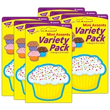TREND Cupcakes Mini Accents Variety Pack, 36 Per Pack, 6 Packs (T-10812-6)