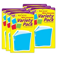 TREND Bright Books Mini Accents Variety Pack, 36 Per Pack, 6 Packs (T-10821-6)