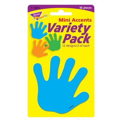 TREND Handprints Mini Accents Variety Pack, 36 Per Pack, 6 Packs (T-10831-6)