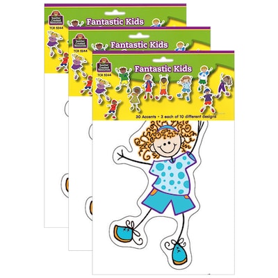 Teacher Created Resources Fantastic Kids Accents, 30 Per Pack, 3 Packs (TCR5244-3)