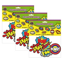 Teacher Created Resources Superhero Sayings Accents, 30 Per Pack, 3 Packs (TCR5835-3)