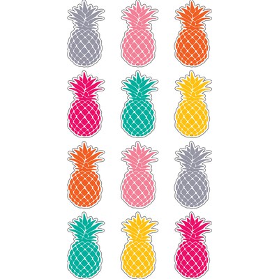 Teacher Created Resources Tropical Punch Pineapples Mini Accents, 36/Pack, 6 Packs (TCR5862-6)