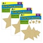Teacher Created Resources Gold Glitz Stars Accents, Assorted Sizes, 30 Per Pack, 3 Packs (TCR77025-3)