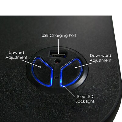 VersaDesk PowerPro 36"W Electric Adjustable Standing Desk Converter, Black (SP7643624-00-01)