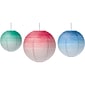 Teacher Created Resources Watercolor Hanging Paper Lanterns, Assorted Colors & Sizes, 3 Per Pack, 3 Packs (TCR77106-3)
