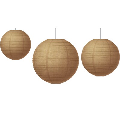 Teacher Created Resources Burlap Design Paper Lanterns, 3 Per Pack, 3 Packs (TCR77228-3)