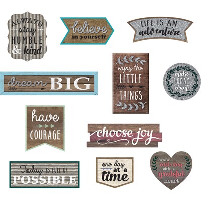 Teacher Created Resources Clingy Thingies Positive Sayings Accents, 11 Pieces Per Pack, 2 Packs (TCR