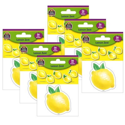 Teacher Created Resources Lemon Zest Mini Accents, 36 Per Pack, 6 Packs (TCR8481-6)