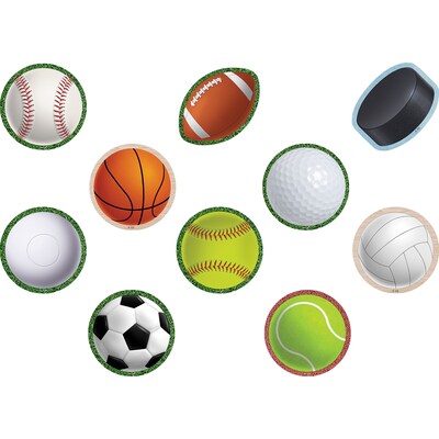 Teacher Created Resources Sports Mini Accents, 36 Per Pack, 6 Packs (TCR8499-6)