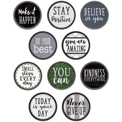 Teacher Created Resources Modern Farmhouse Positive Saying Accents, 30 Per Pack, 3 Packs (TCR8518-3)