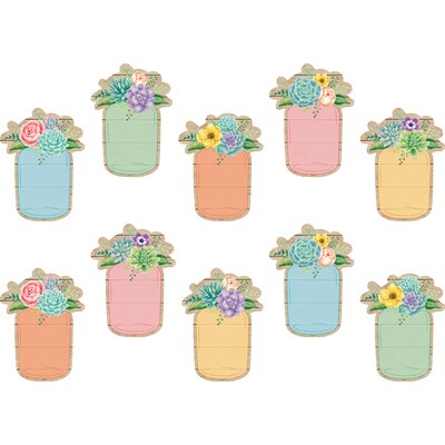 Teacher Created Resources Rustic Bloom Mason Jars Accents, 30 Per Pack, 3 Packs (TCR8551-3)