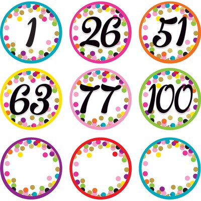 Teacher Created Resources Colorful Vibes Number Cards, 110 Per Pack, 3 Packs (TCR8752-3)