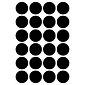 Wallies Dot Chalkboard Vinyl Labels, 2.75", Black, 24/Pack (WLE16056)