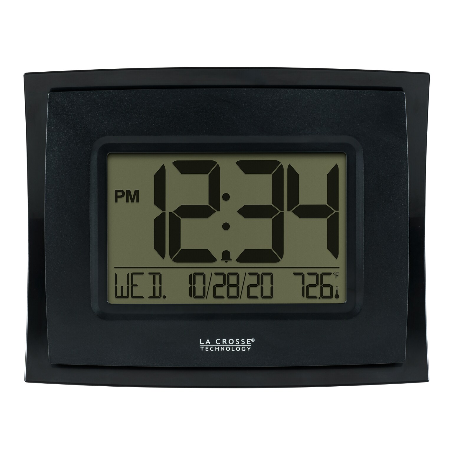 La Crosse Technology Wall/Table Clock with Indoor Temperature and Calendar (WT-8002U-B-INT)