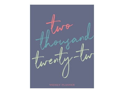 2022 Willow Creek Script Year 6.5 x 8.5 Weekly & Monthly Planner, Multicolor (22535)