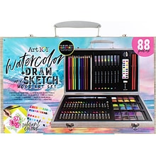 Art 101 Watercolor Draw and Sketch Drawing Kit, Assorted Colors, 88 Pieces (53088)