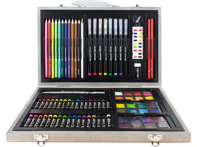 Art 101 Watercolor Draw and Sketch Drawing Kit, Assorted Colors, 88 Pieces (53088)