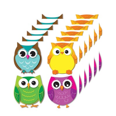 Carson Dellosa Education Colorful Owls Mini Cut-Outs, 36 Per Pack, 6 Packs (CD-120195-6)