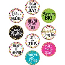 Teacher Created Resources Confetti Positive Sayings Accents, 30 Per Pack, 3 Packs (TCR8890-3)