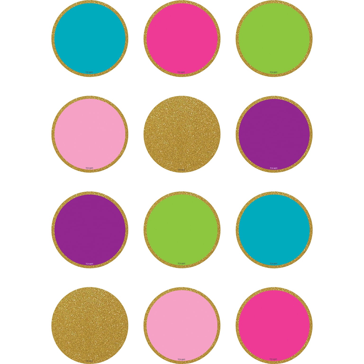 Teacher Created Resources Confetti Mini Circles Mini Accents, 2-5/8, 36 Per Pack, 6 Packs (TCR8891-6)